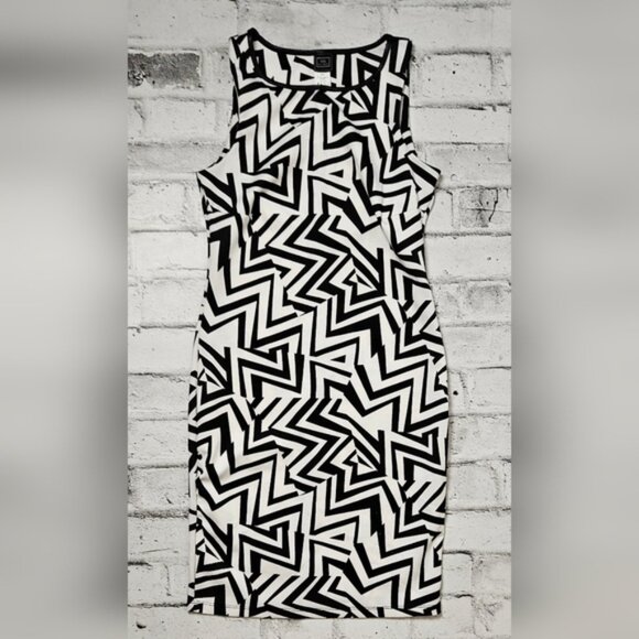 THX Y2K Abstract Black and White Dress - Picture 3 of 6